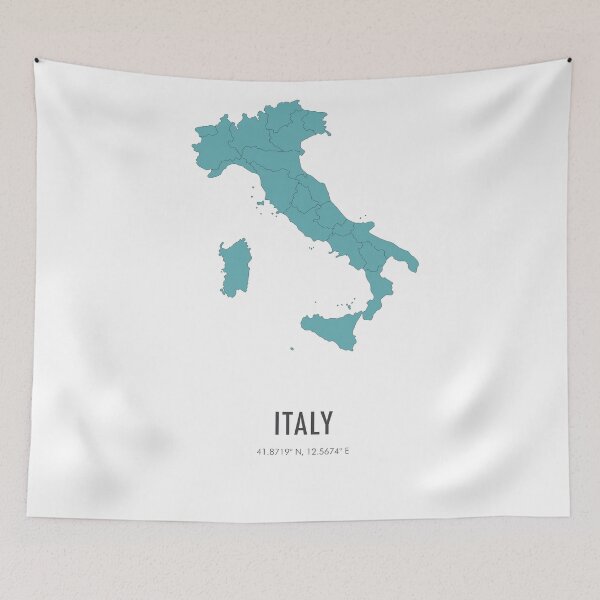 Item preview, Italy Minimalist Map in Blue designed and sold by Fernando G..