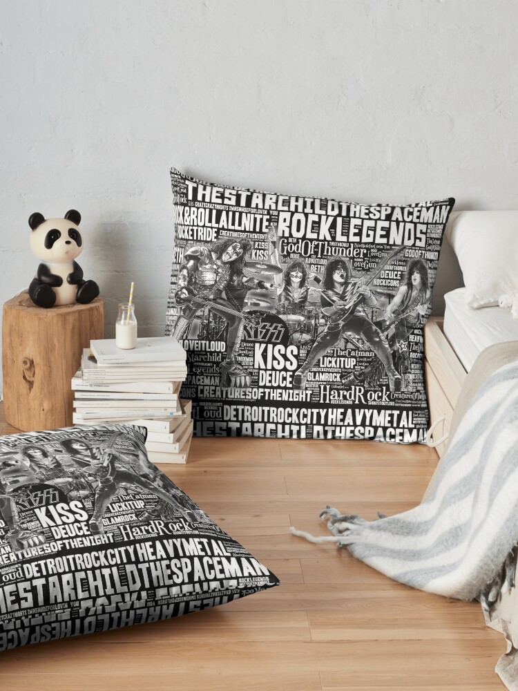 Alternate view of KISS - In Words 1 Floor Pillow