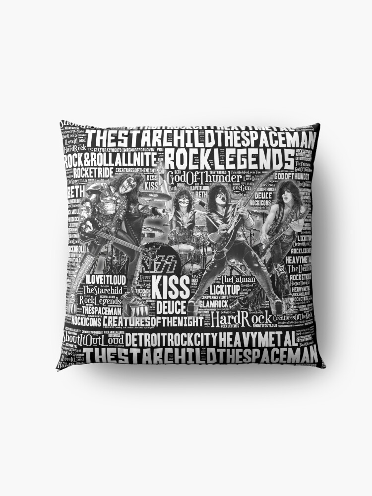 Alternate view of KISS - In Words 1 Floor Pillow