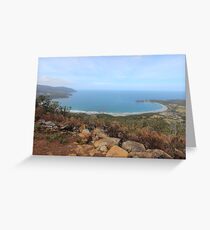 Pirates Bay - from the burnt Eaglehawk lookout Greeting Card