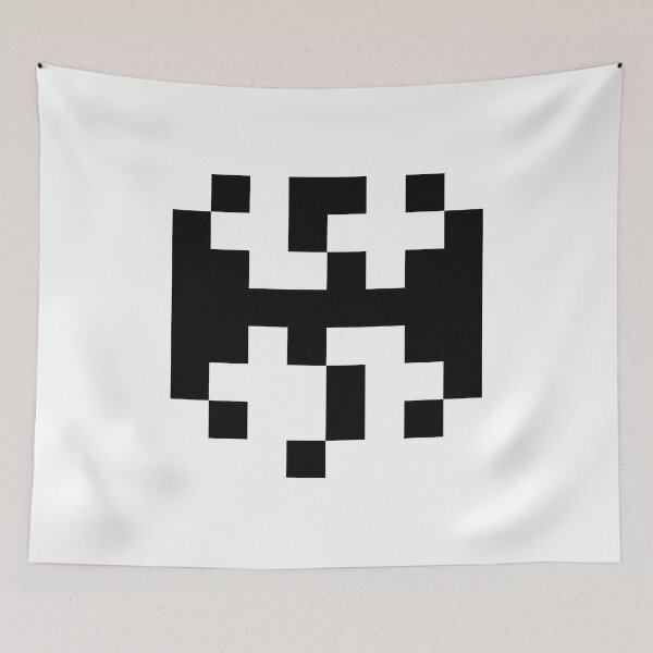 Item preview, Skyrim 8-bit logo black designed and sold by Wutter.