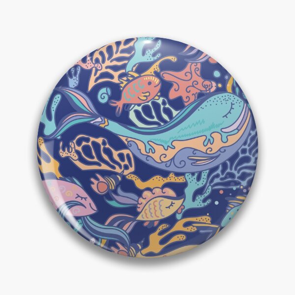 Item preview, Hawaiian Sea Life Seamless Pattern designed and sold by PurpleTank.
