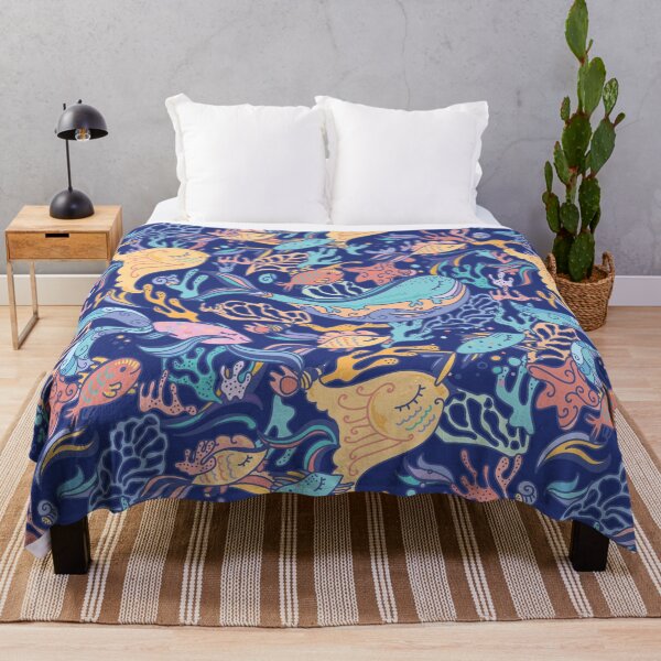 Item preview, Hawaiian Sea Life Seamless Pattern designed and sold by PurpleTank.