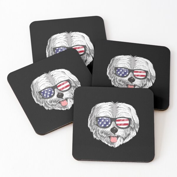 Item preview, Patriotic Maltese Dog Merica American Flag designed and sold by fatamyfan1.