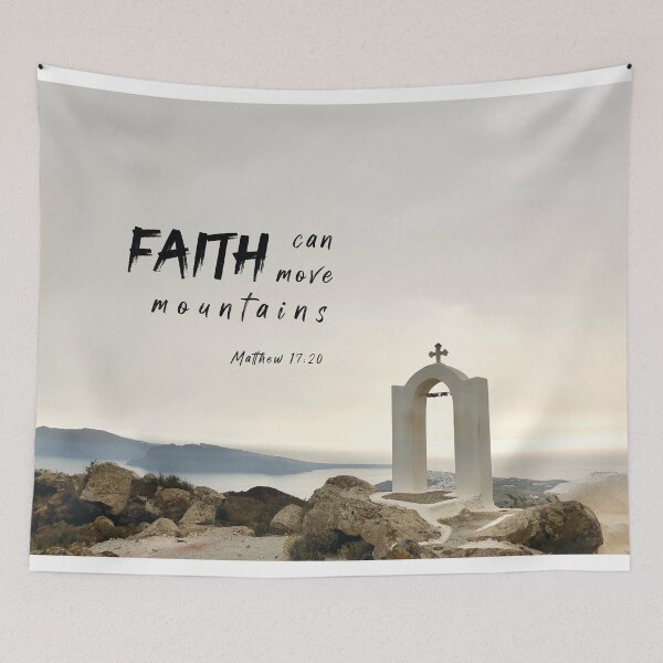 Item preview, Faith can move mountains, featuring Oia Santorini designed and sold by yappei.