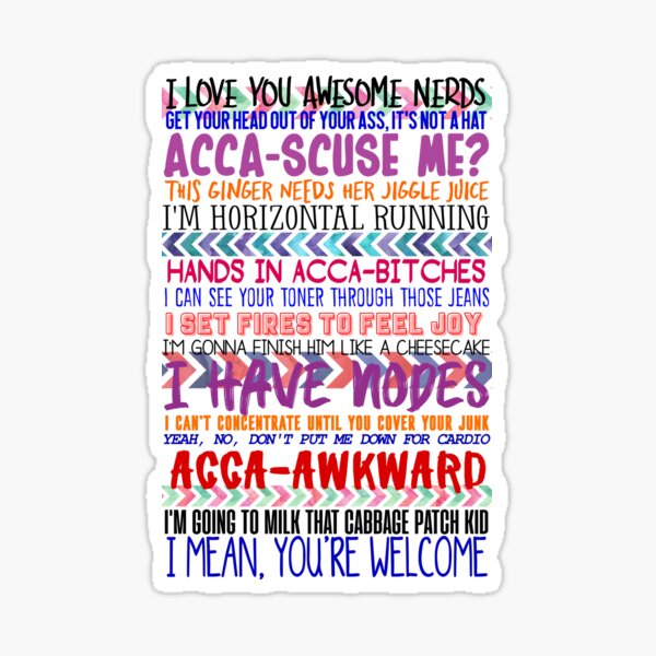 Pitch Perfect Quotes Sticker