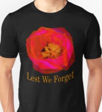 Lest We Forget, Poppy Unisex T-Shirt
