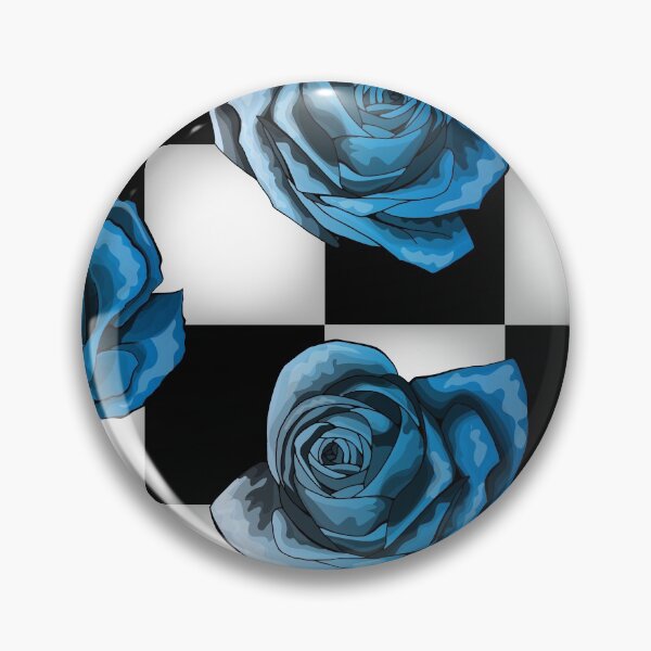 Item preview, Cold - Froid Bleu Vintage Roses Chessboard.  designed and sold by DavJen.