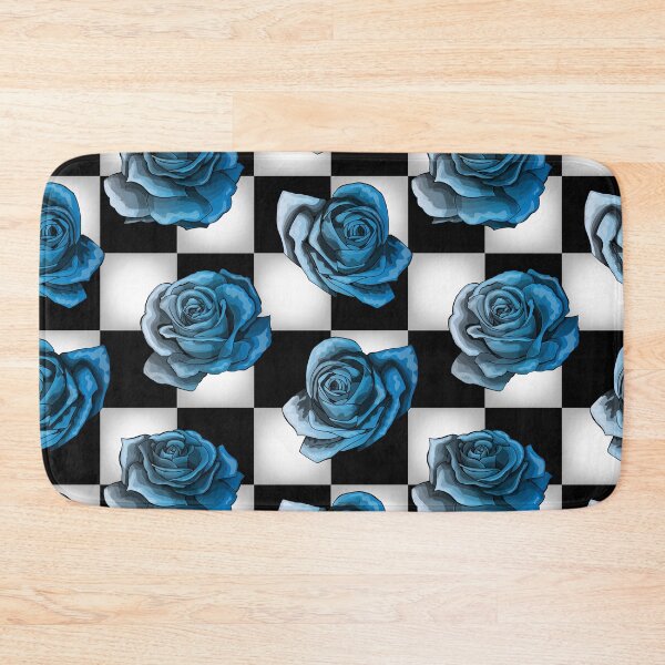 Item preview, Cold - Froid Bleu Vintage Roses Chessboard. designed and sold by DavJen.
