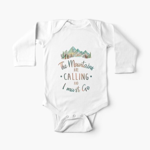 Mountains are Calling and I must Go Tatra Cottage Long Sleeve Baby One-Piece
