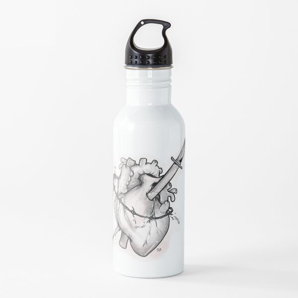 My broken bleeding heart Water Bottle