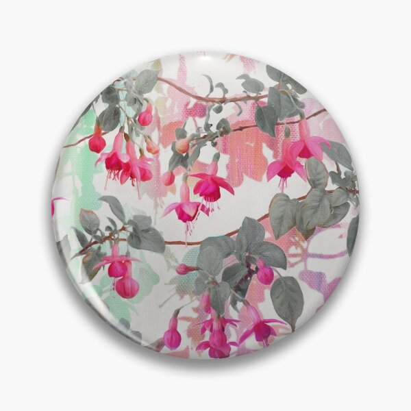 Artikelvorschau, Regenbogen Fuchsia Blumenmuster - mit grau entworfen und verkauft von micklyn.