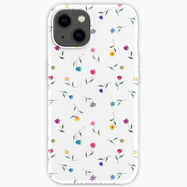 Springtime Ditsy Watercolor Florals iPhone Soft Case