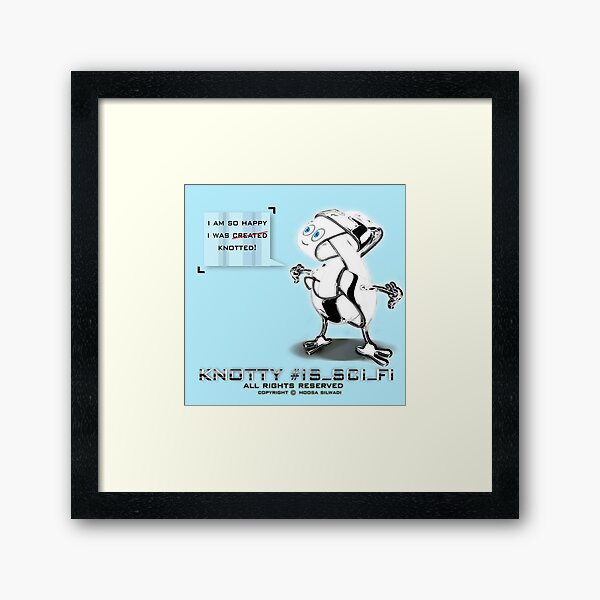 KNOTTY SILVER Framed Art Print
