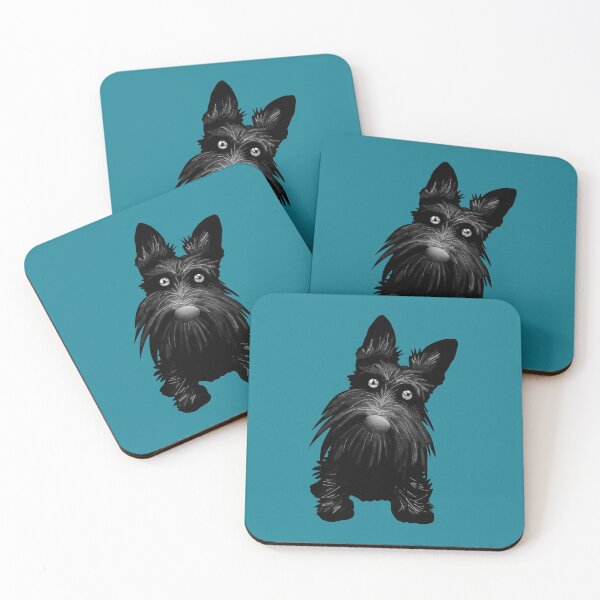 Item preview, Cute Scotty Scottie Dog - Teal designed and sold by VicEllisArt.
