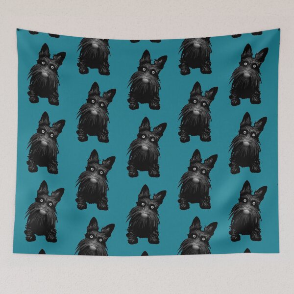 Item preview, Cute Scotty Scottie Dog - Teal designed and sold by VicEllisArt.