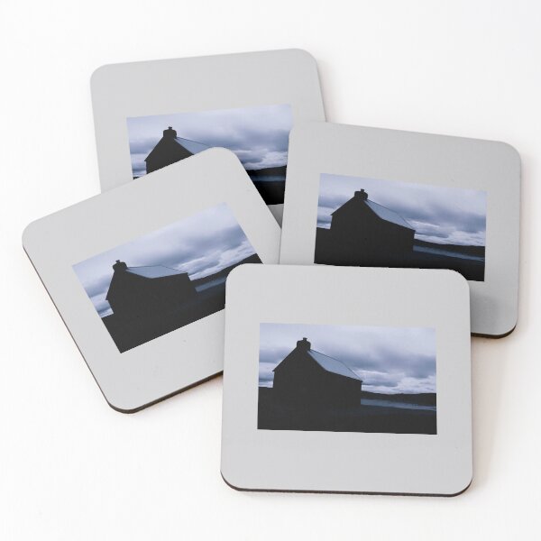 Item preview, Landscape Twilight Boathouse Loch Freuchie Perth and Kinross Scotland designed and sold by Stravaigin.
