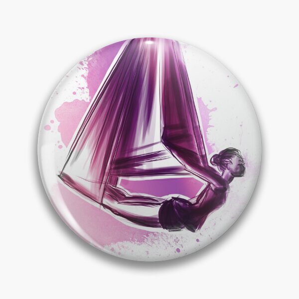 Item preview, flying colors 10 // pink watercolor aerial yoga art designed and sold by missninjacookie.