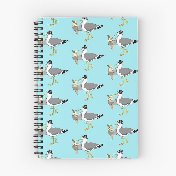 Item preview, Kiss Me Quick Seagull with Ice Cream Pattern 2 designed and sold by Helen McCartney Designs.