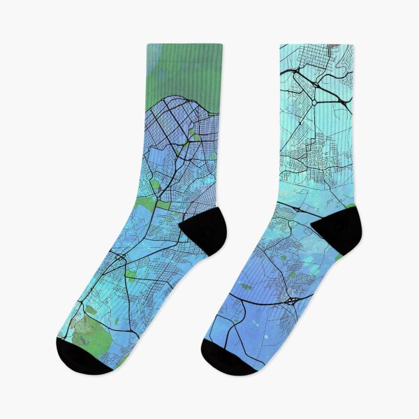 Item preview, Havana Cuba Street Map Art Blue Sea designed and sold by IvonDesign.