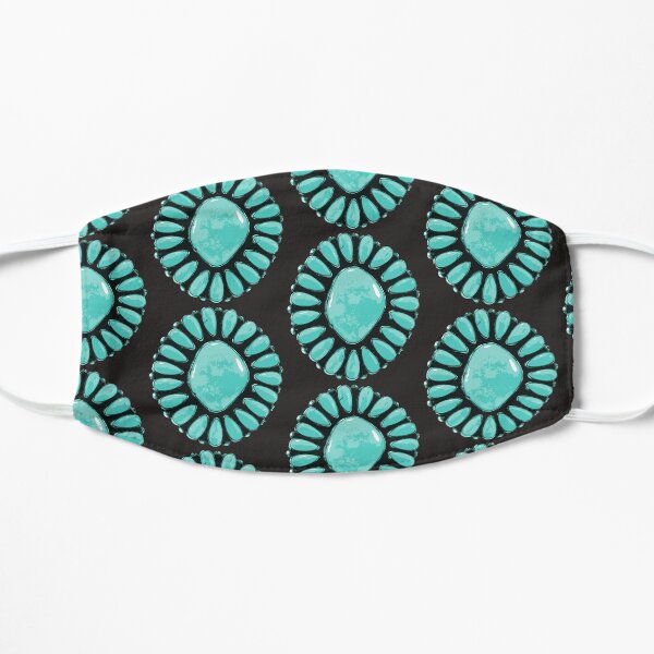 Native American Inspired Turquoise Jewelry Cluster Flat Mask