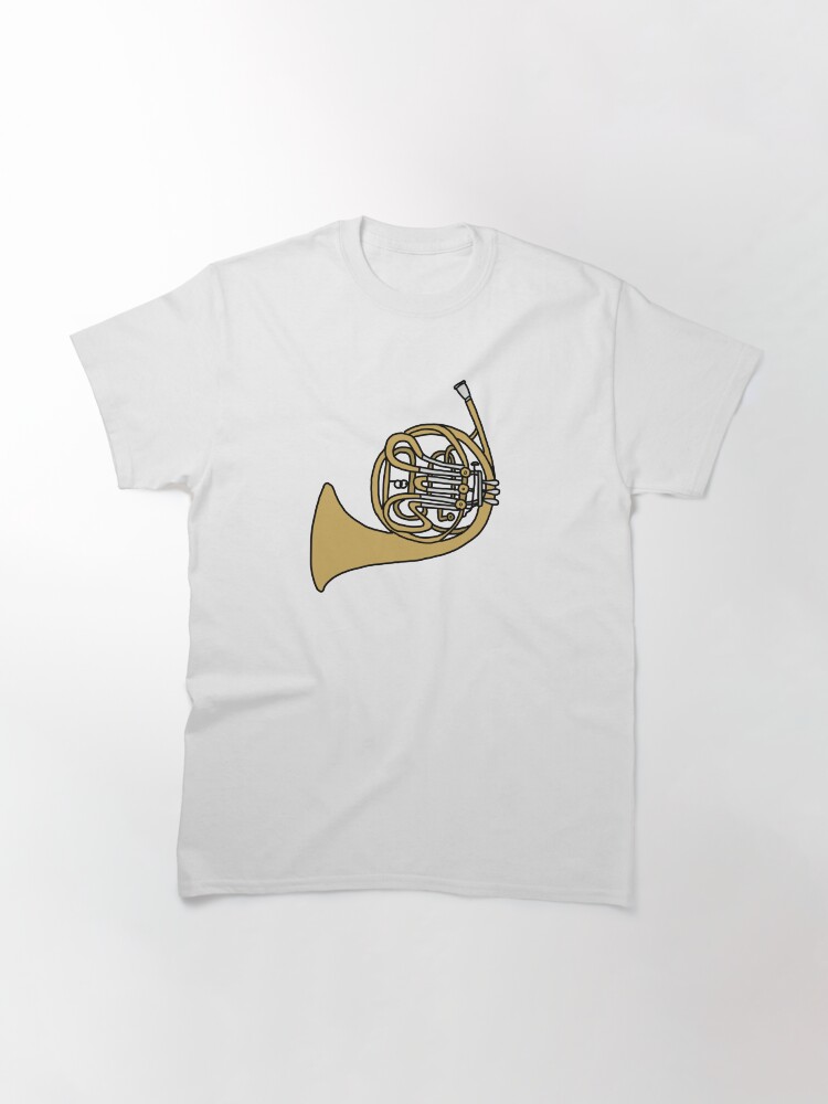 Alternate view of Colorful French Horn Line Art Classic T-Shirt