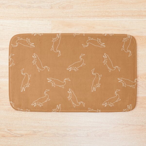Item preview, Mosasaurus dinosaur gender neutral baby pattern. Simple whimsical minimal earthy 2 tone color. Kids nursery or boho cartoon animal fashion. designed and sold by Limolida.