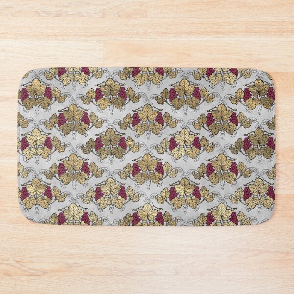 Item preview, Classical & Elegant French Red Grapes & Gold Leaf Design designed and sold by DavJen.