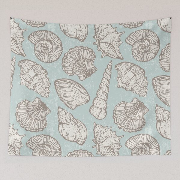 Item preview, Hand Drawn Sea Shells Pattern designed and sold by PurpleTank.