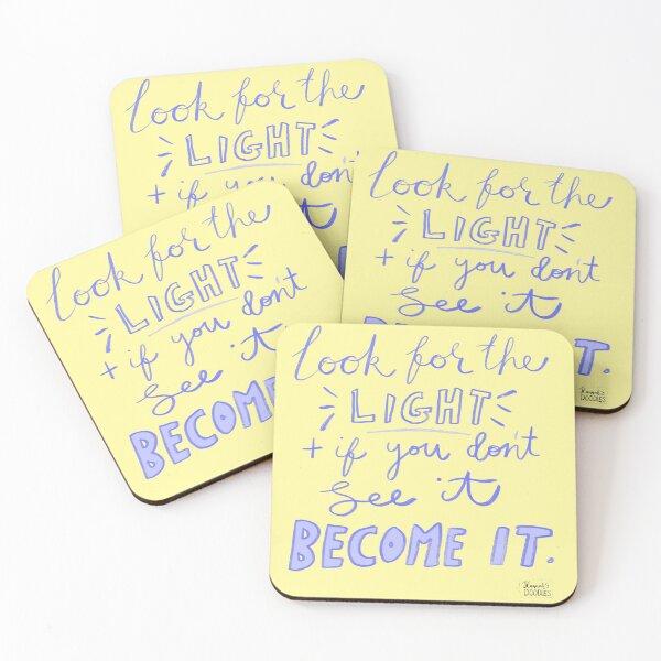 Item preview, Look For The Light: positivity quote design designed and sold by Hannah's  Doodles.