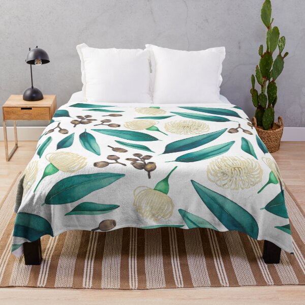 Item preview, Collection of watercolor eucalyptus flowers and leaves designed and sold by Ekaterina Glazkova.