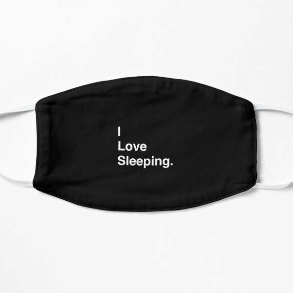 I Love Video Sleeping Simple Text Flat Mask