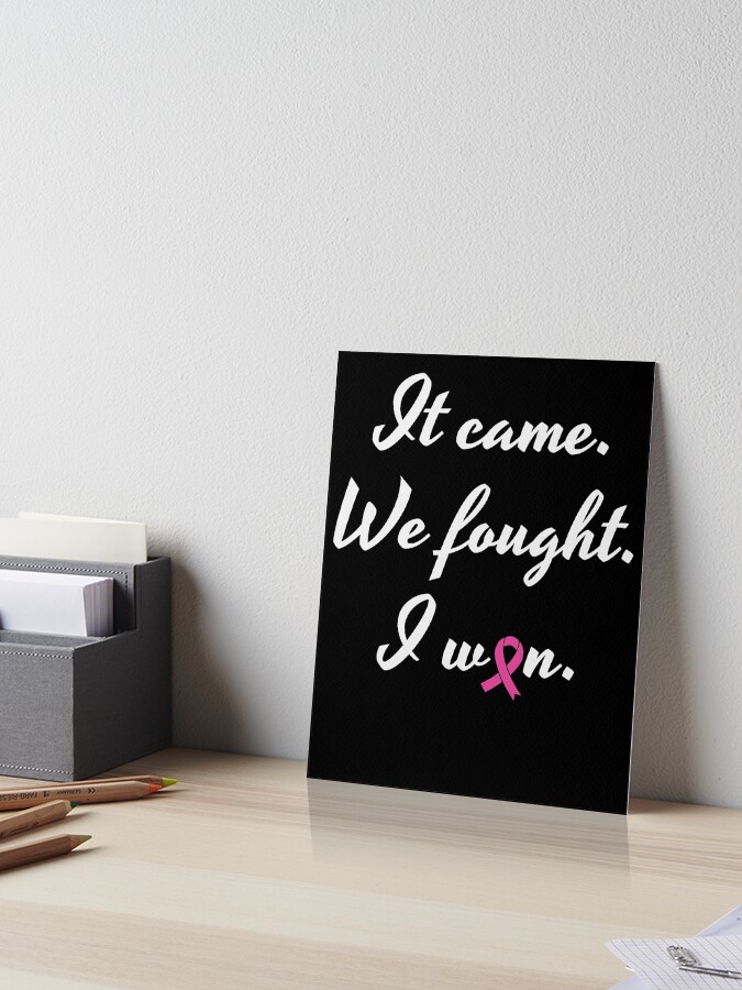 Impression Rigide Citation De Survivante Du Cancer Du Sein J Ai Remporte La Victoire Par Desdesigner Redbubble