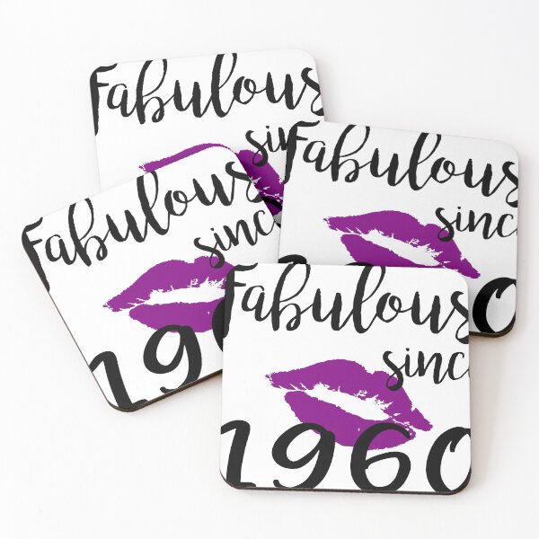 Item preview, Fabulous Since 1960 Glam Kiss Birthday Women Glamour Lips Purple Lipstick Lipsing Gift designed and sold by clothesy7.