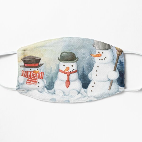 Snowman Face Masks Redbubble