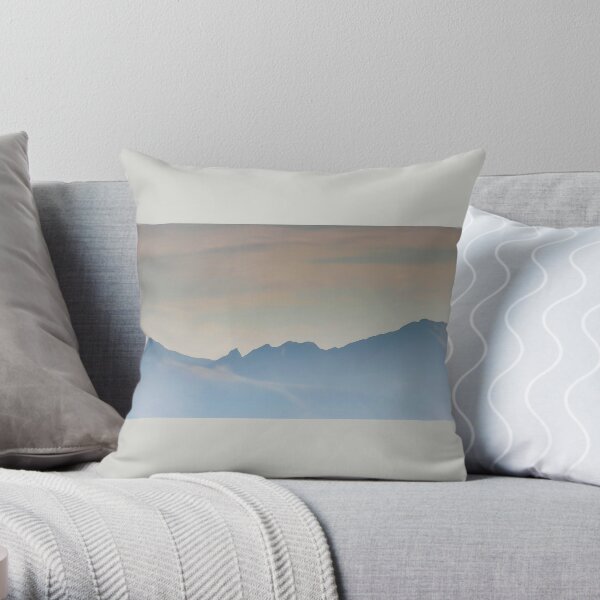 Landscape Sleeping Warrior Isle of Arran Scotland Throw Pillow