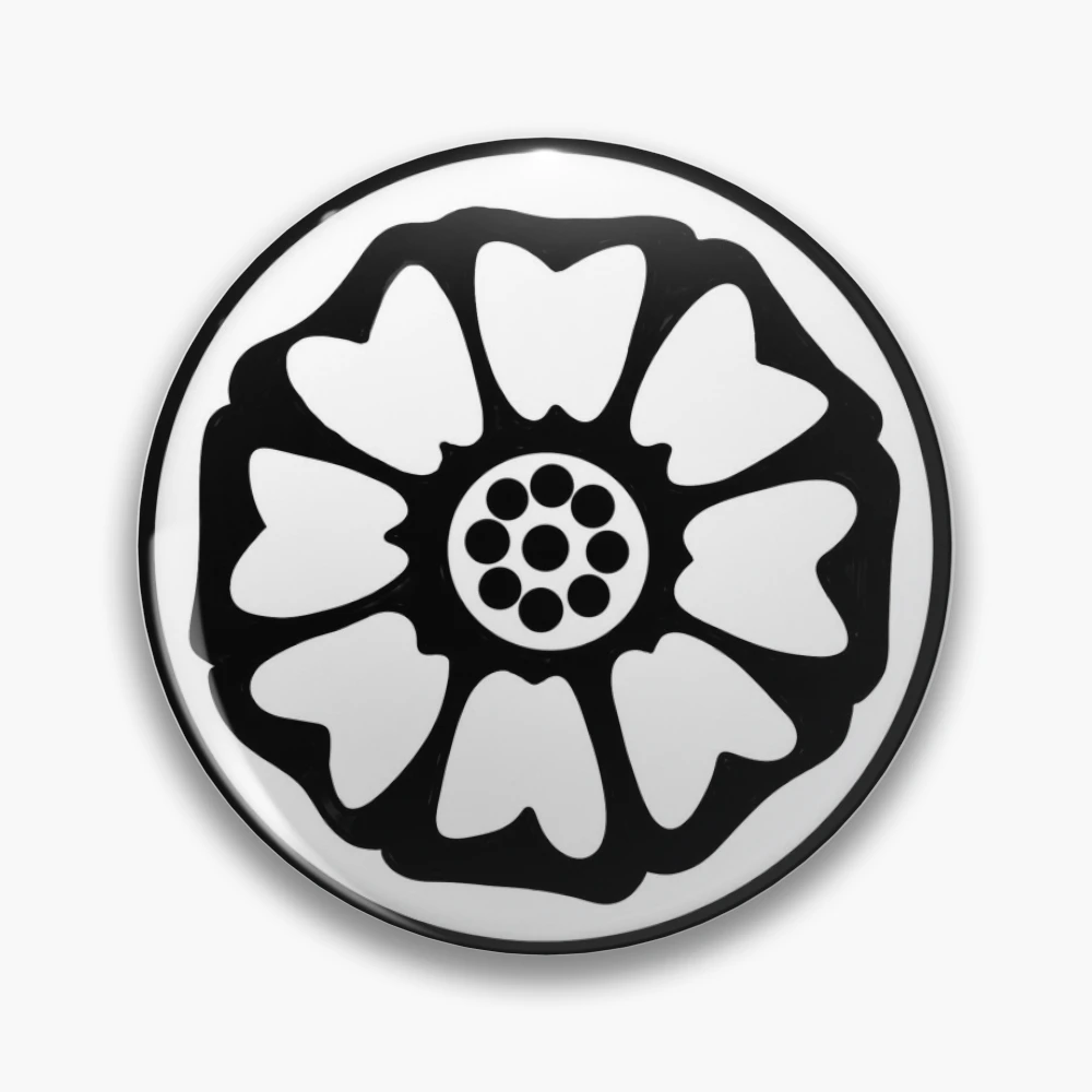 Avatar White Lotus Tile- Black and White | Pin