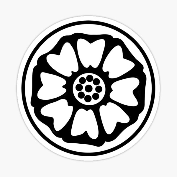 Vista previa del artículo con la obra «Azulejo de loto blanco de Avatar: blanco y negro», diseñado y vendido por KittenCabDoodle.