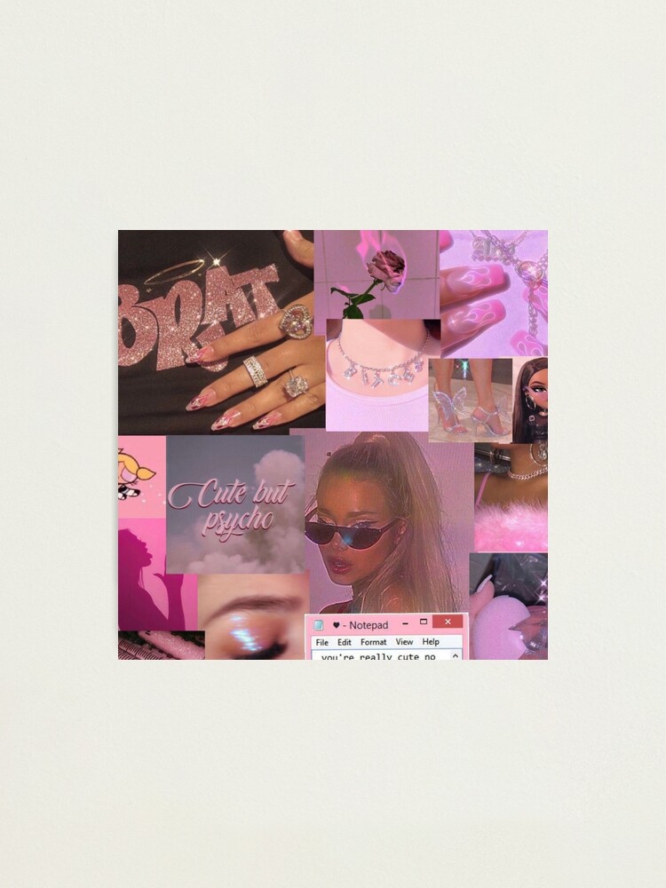 y2k aesthetic pink collage | Poster