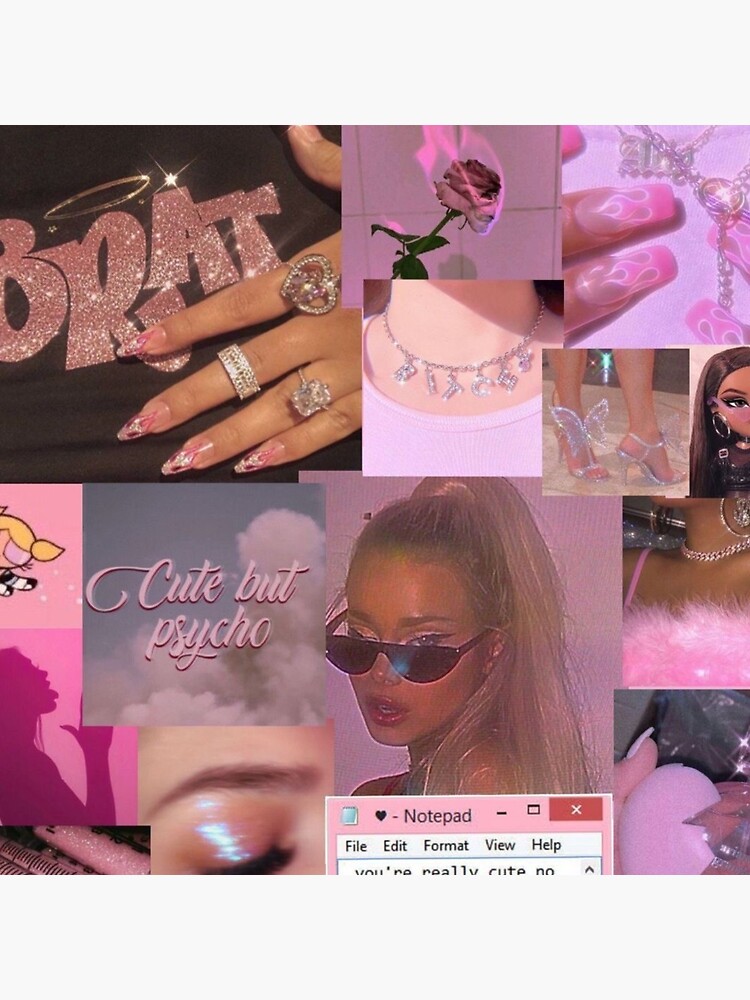 y2k aesthetic pink collage | Poster
