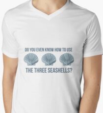 Three Seashells Men's V-Neck T-Shirt