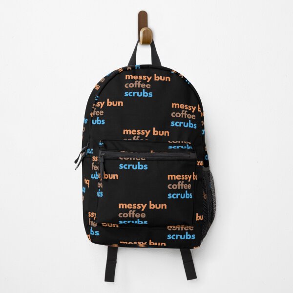 Item preview, messy bun coffee scrubs! CUTE Simple  Healthcare Medical Science Microbiology designed and sold by Hippiesole.