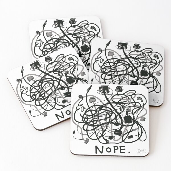 Item preview, Nope: fun tech design designed and sold by Hannah's  Doodles.