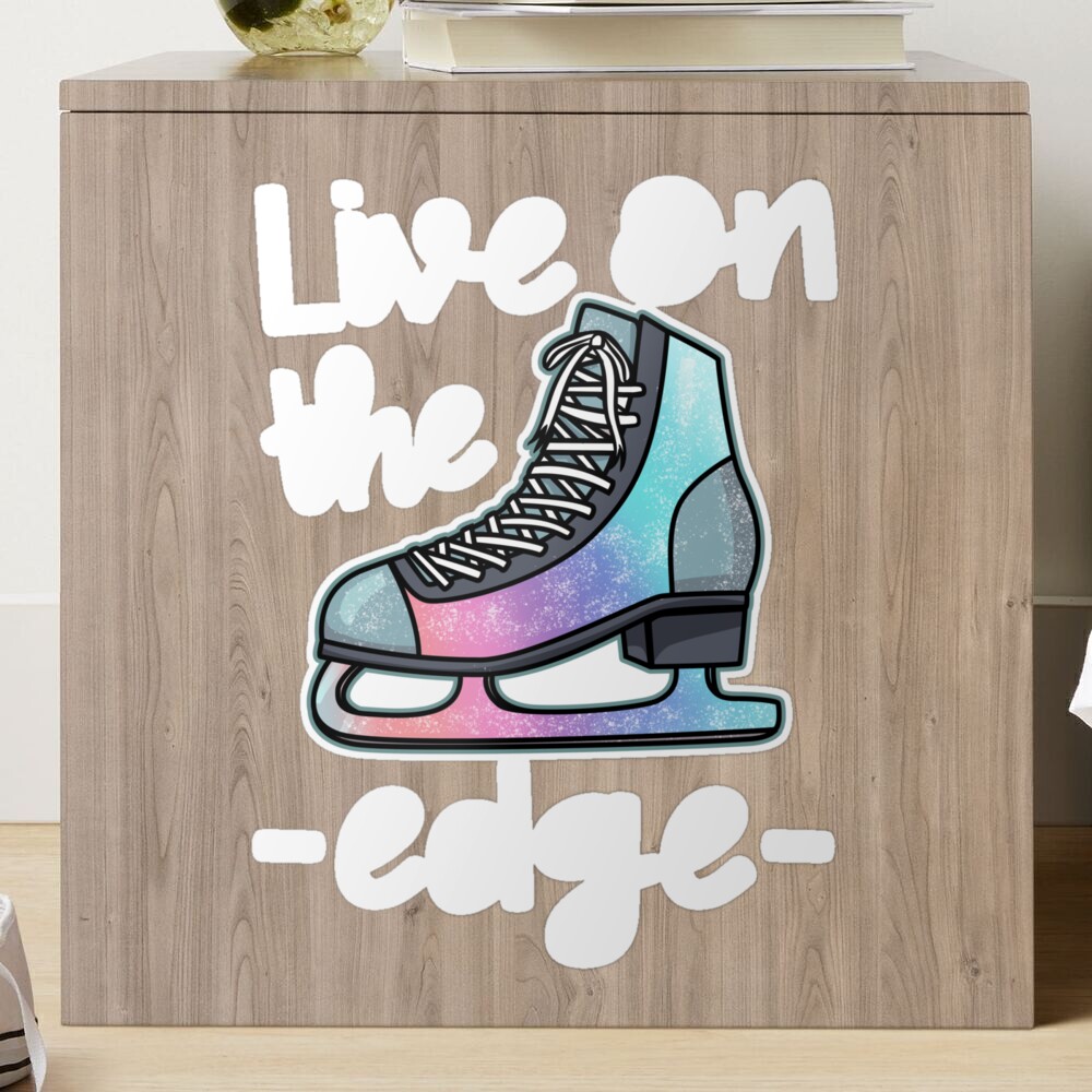 Live On the Edge Ice Skating Sticker