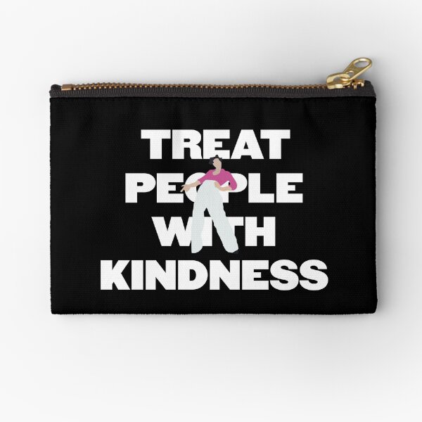 Harry Styles Treat People With Kindness w/ Fine Line Cover Pose - White Zipper Pouch