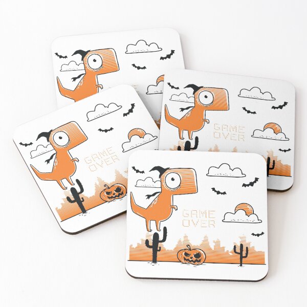 Item preview, Game Over Halloween Dinosaur designed and sold by Dewirumbaina.