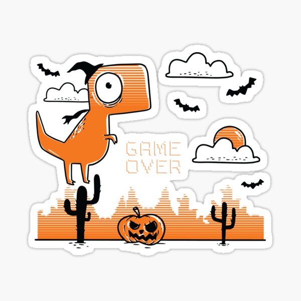 dinosaur game over T-Rex Dinosaur Sticker for Sale by ALAE123SHOP