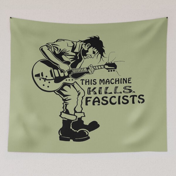 Item preview, This Machine Kills Fascists Punk Guitarist designed and sold by MonkeyBusinessC.