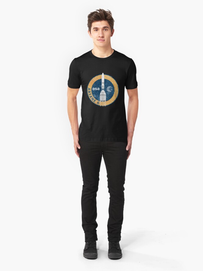 Alternate view of Ariane 6 ESA Badge Slim Fit T-Shirt