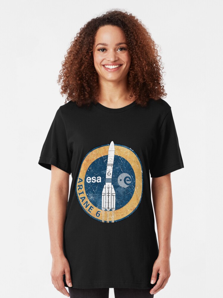 Alternate view of Ariane 6 ESA Badge Slim Fit T-Shirt